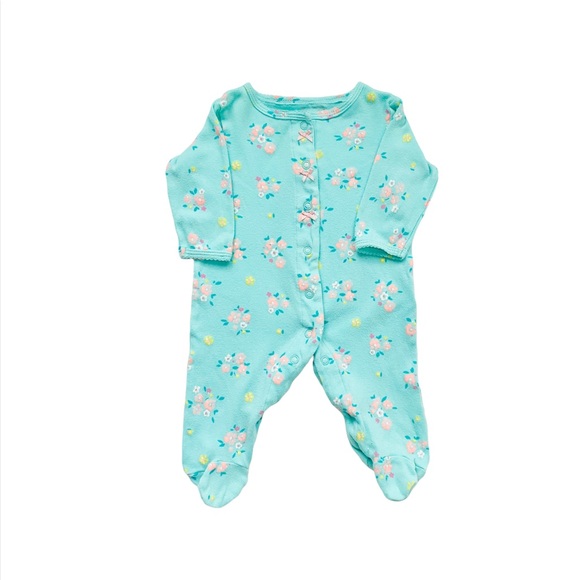 Floral Sleep & Play Sleeper with Bow Detail - Picture 1 of 4